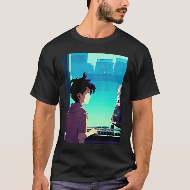 Lo fi hip hop chillhop chill beats aesthetics  99 t shirt (Framsida)