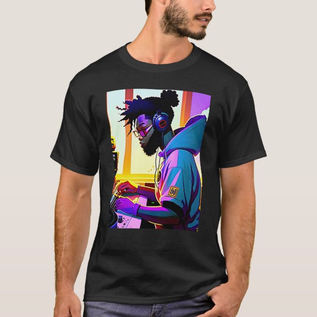 Lo fi hip hop chillhop chill beats aesthetics  9 t shirt (Framsida)