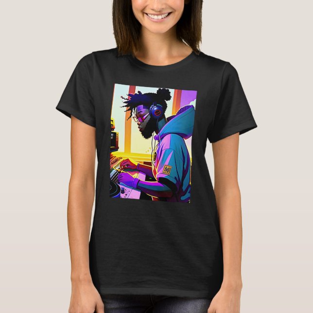 Lo fi hip hop chillhop chill beats aesthetics  9 t shirt (Framsida)