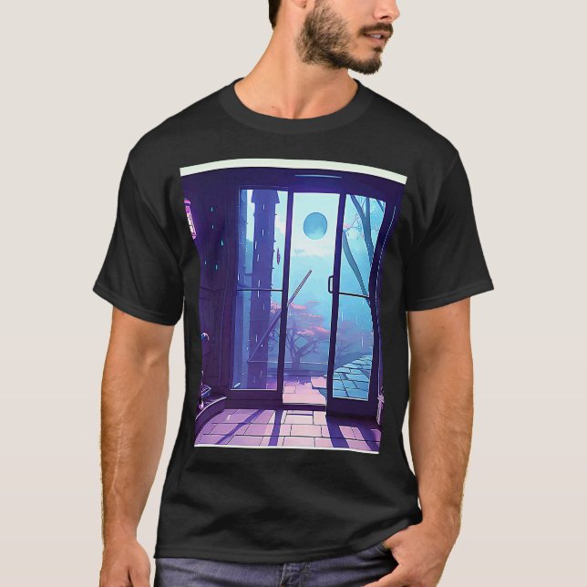 Lo fi hip hop chillhop chill beats aesthetics cat  t shirt (Framsida)