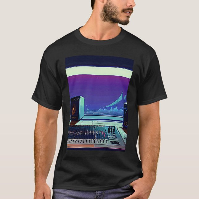 Lo fi hip hop chillhop chill beats aesthetics t shirt (Framsida)