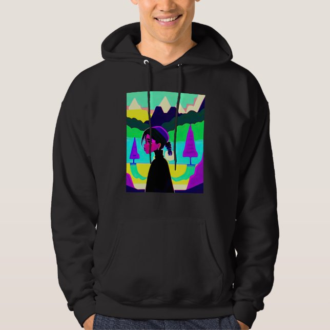 Lo fi hip hop chillhop chill beats lofi aesthetics hoodie (Framsida)