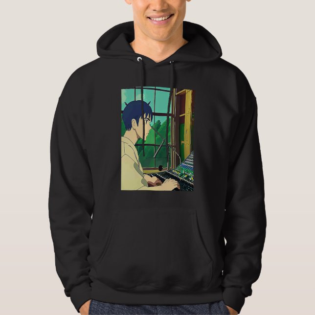 Lo fi hip hop chillhop chill beats lofi aesthetics hoodie (Framsida)