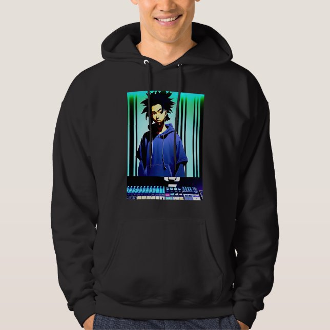 Lo fi hip hop chillhop chill beats lofi aesthetics hoodie (Framsida)
