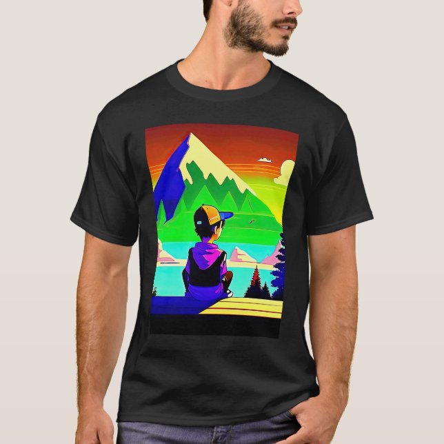 Lo fi hip hop chillhop chill beats lofi aesthetics t shirt (Framsida)