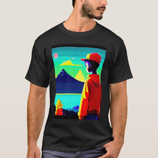 Lo fi hip hop chillhop chill beats lofi aesthetics t shirt (Framsida)