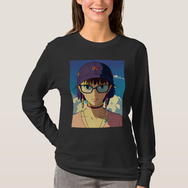 Lo fi hip hop chillhop chill beats lofi aesthetics t shirt (Framsida)
