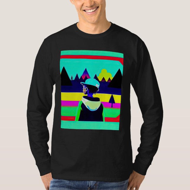 Lo fi hip hop chillhop chill beats lofi aesthetics t shirt (Framsida)