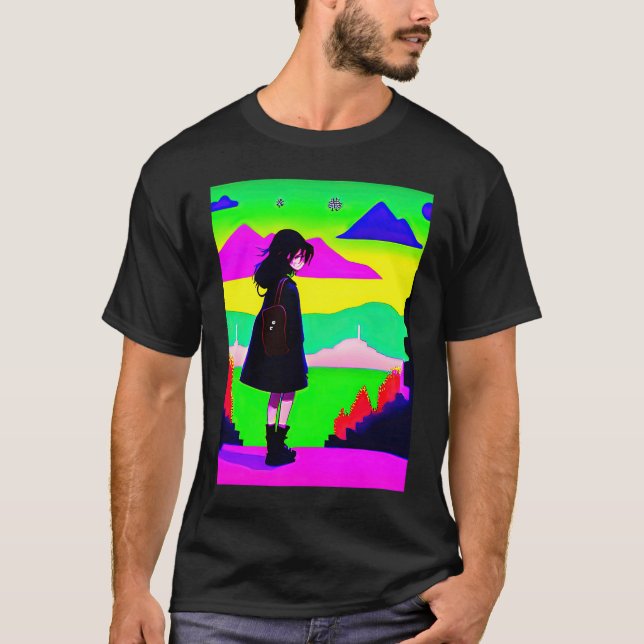 Lo fi hip hop chillhop chill beats lofi aesthetics t shirt (Framsida)