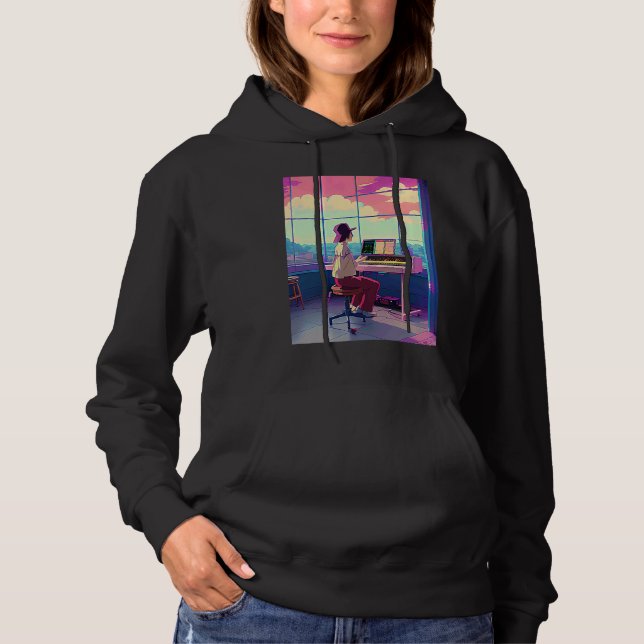 Lo fi hip hop chillhop chill beats lofi aesthetics t shirt (Framsida)