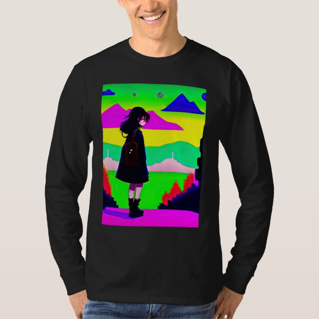 Lo fi hip hop chillhop chill beats lofi aesthetics t shirt (Framsida)