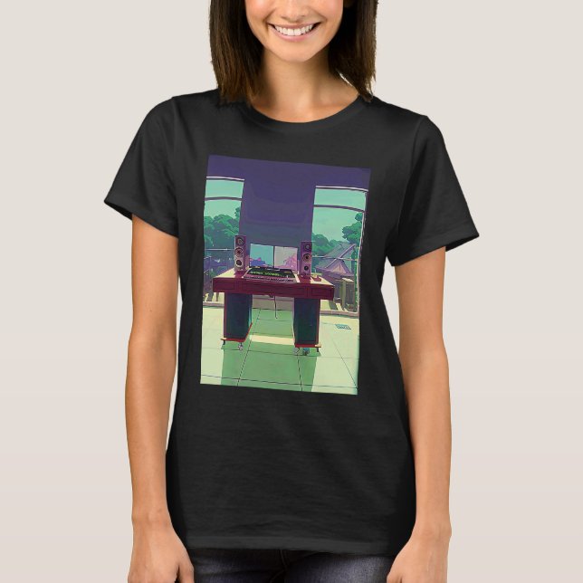 Lo fi hip hop chillhop chill beats lofi aesthetics t shirt (Framsida)