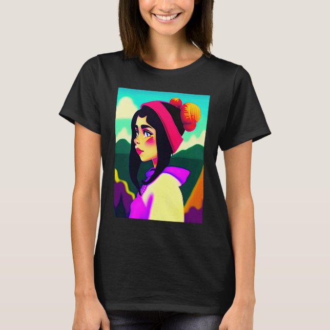 Lo fi hip hop chillhop chill beats lofi aesthetics t shirt (Framsida)