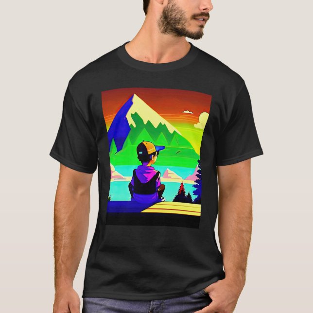 Lo fi hip hop chillhop chill beats lofi aesthetics t shirt (Framsida)
