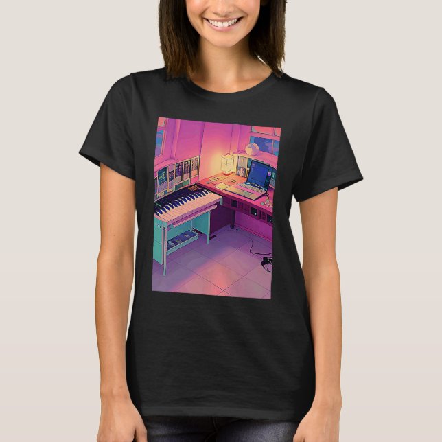 Lo fi hip hop chillhop chill beats lofi aesthetics t shirt (Framsida)