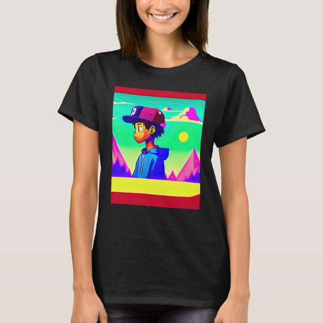 Lo fi hip hop chillhop chill beats lofi aesthetics t shirt (Framsida)