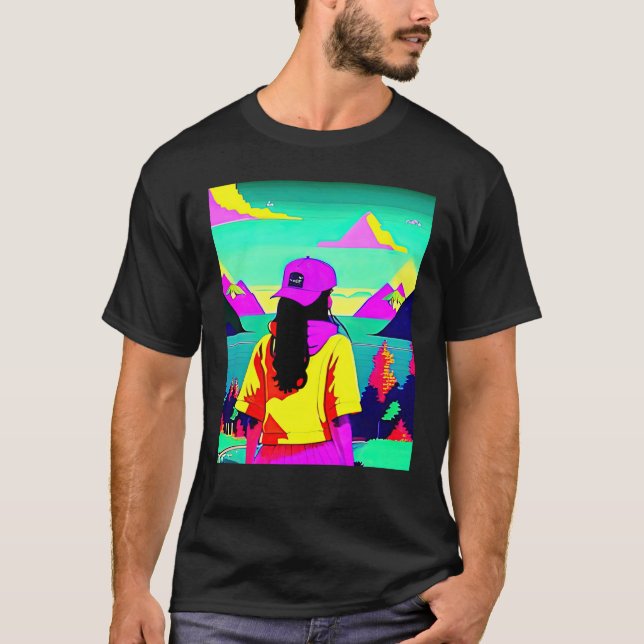 Lo fi hip hop chillhop chill beats lofi aesthetics t shirt (Framsida)