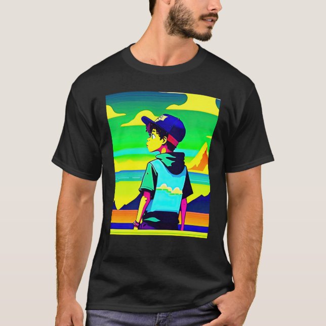 Lo fi hip hop chillhop chill beats lofi aesthetics t shirt (Framsida)