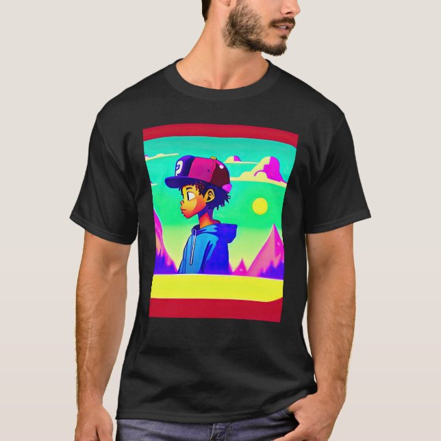 Lo fi hip hop chillhop chill beats lofi aesthetics t shirt (Framsida)