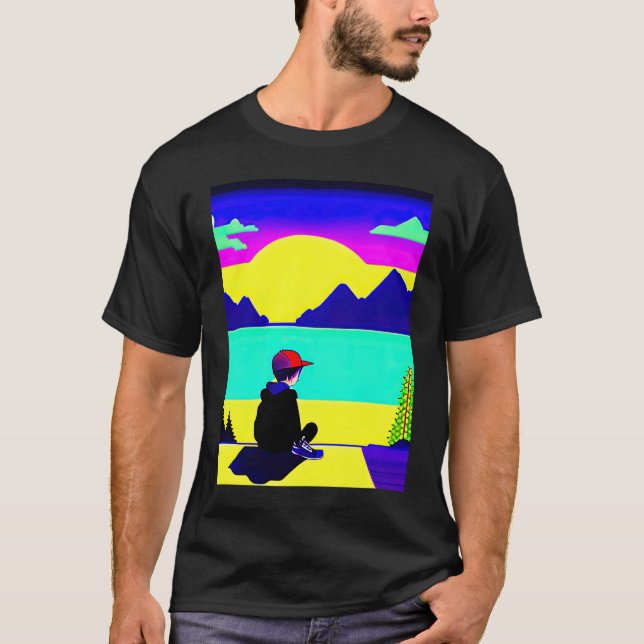 Lo fi hip hop chillhop chill beats lofi aesthetics t shirt (Framsida)