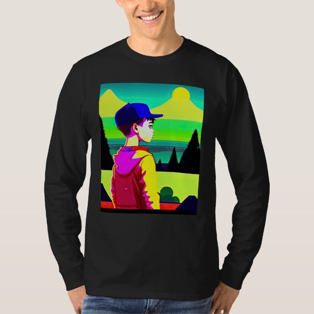 Lo fi hip hop chillhop chill beats lofi aesthetics t shirt (Framsida)