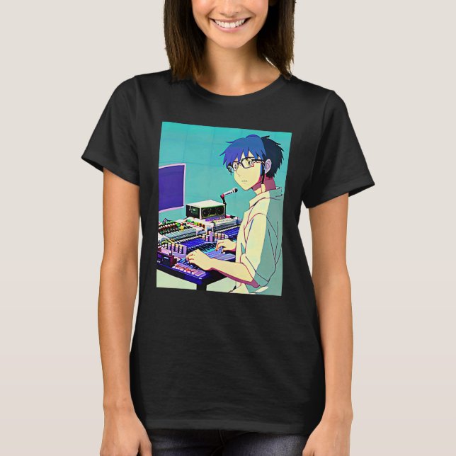 Lo fi hip hop chillhop chill beats lofi aesthetics t shirt (Framsida)
