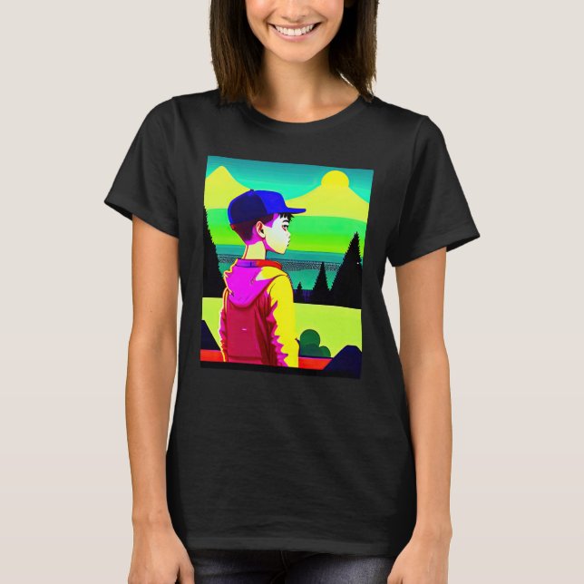 Lo fi hip hop chillhop chill beats lofi aesthetics t shirt (Framsida)