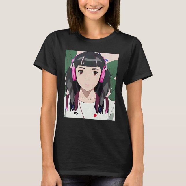 Lo fi hip hop chillhop chill beats lofi aesthetics t shirt (Framsida)