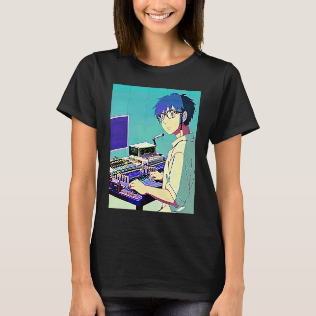Lo fi hip hop chillhop chill beats lofi aesthetics t shirt (Framsida)