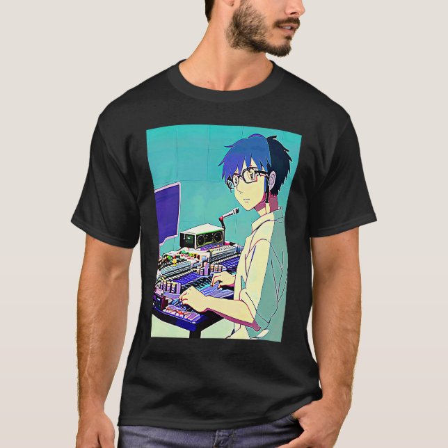 Lo fi hip hop chillhop chill beats lofi aesthetics t shirt (Framsida)