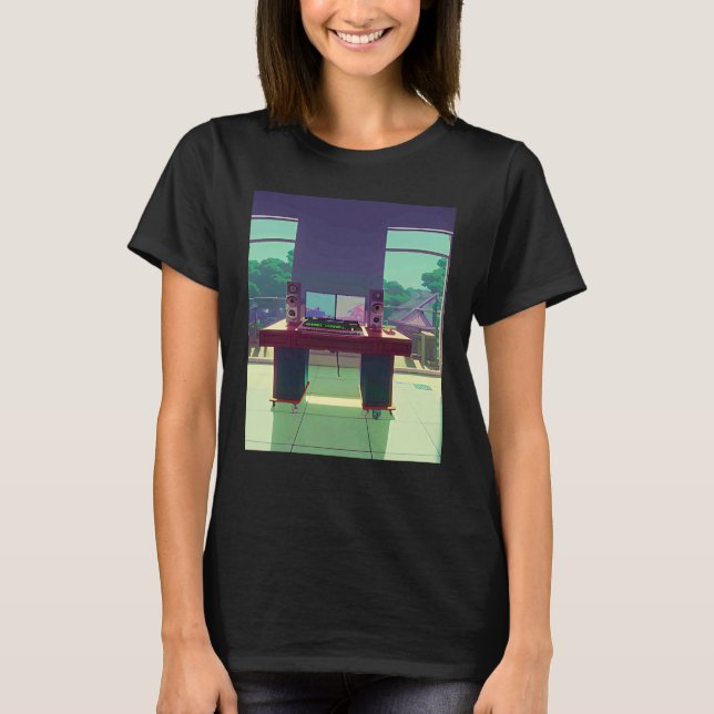 Lo fi hip hop chillhop chill beats lofi aesthetics t shirt (Framsida)