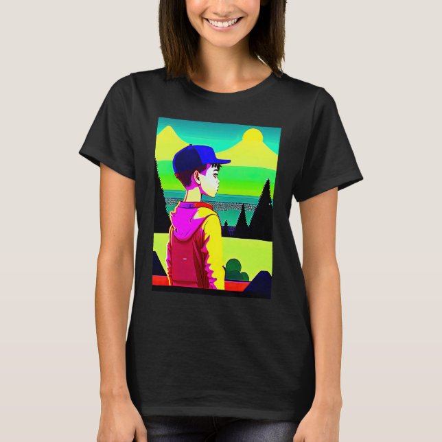 Lo fi hip hop chillhop chill beats lofi aesthetics t shirt (Framsida)
