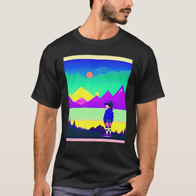 Lo fi hip hop chillhop chill beats lofi aesthetics t shirt (Framsida)