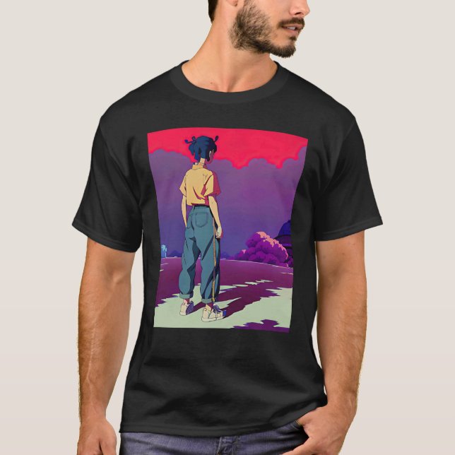 Lo fi hip hop chillhop chill beats lofi aesthetics t shirt (Framsida)