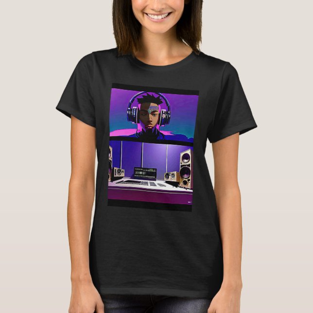 Lo fi hip hop chillhop chill beats lofi aesthetics t shirt (Framsida)