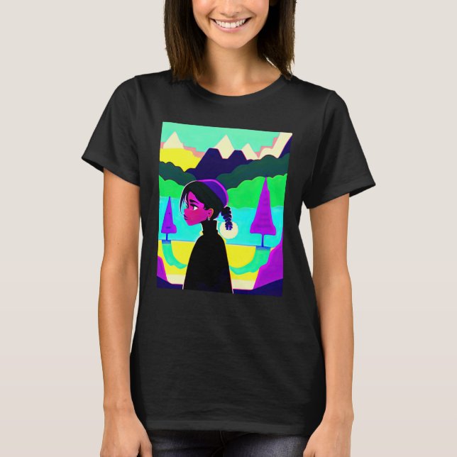 Lo fi hip hop chillhop chill beats lofi aesthetics t shirt (Framsida)