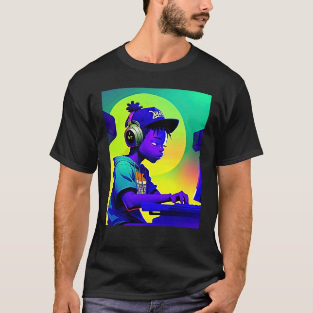 Lo fi hip hop chillhop chill beats lofi aesthetics t shirt (Framsida)