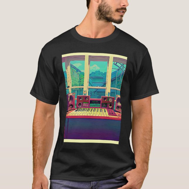 Lo fi hip hop chillhop chill beats lofi aesthetics t shirt (Framsida)