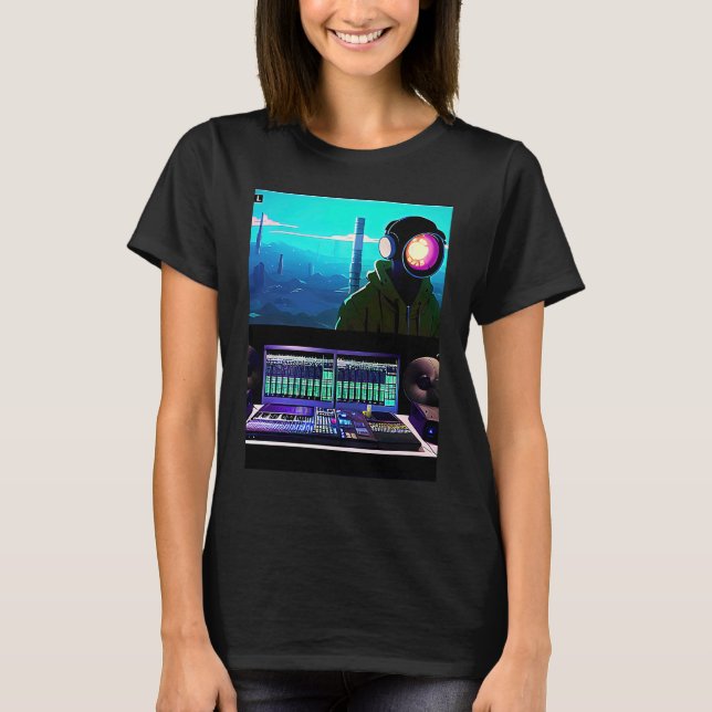 Lo fi hip hop chillhop chill beats lofi aesthetics t shirt (Framsida)