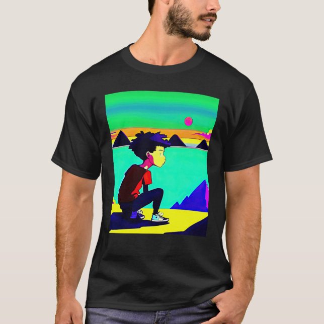 Lo fi hip hop chillhop chill beats lofi aesthetics t shirt (Framsida)