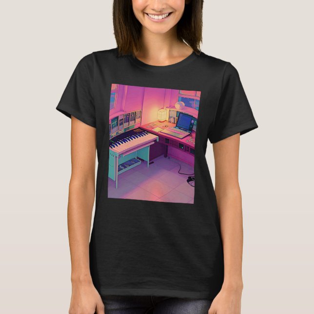 Lo fi hip hop chillhop chill beats lofi aesthetics t shirt (Framsida)