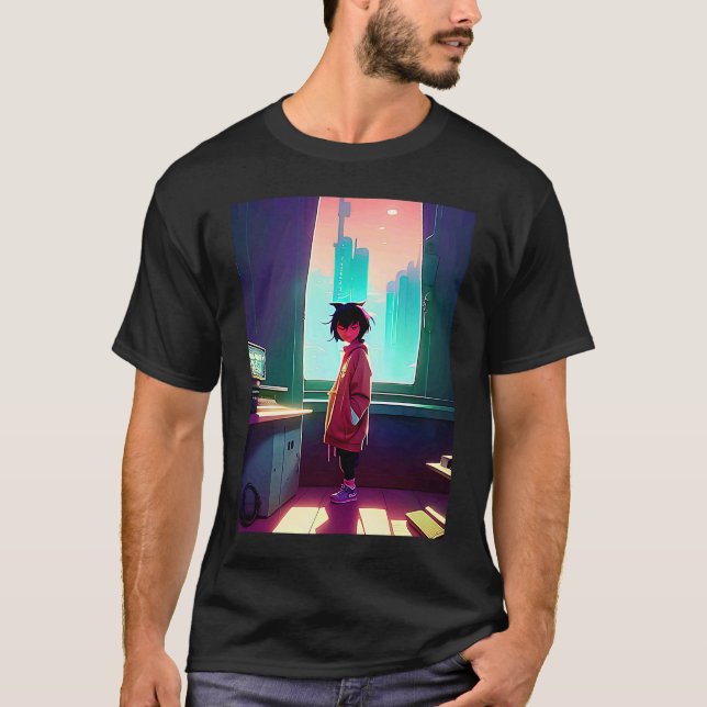 Lo fi hip hop chillhop chill beats lofi aesthetics t shirt (Framsida)