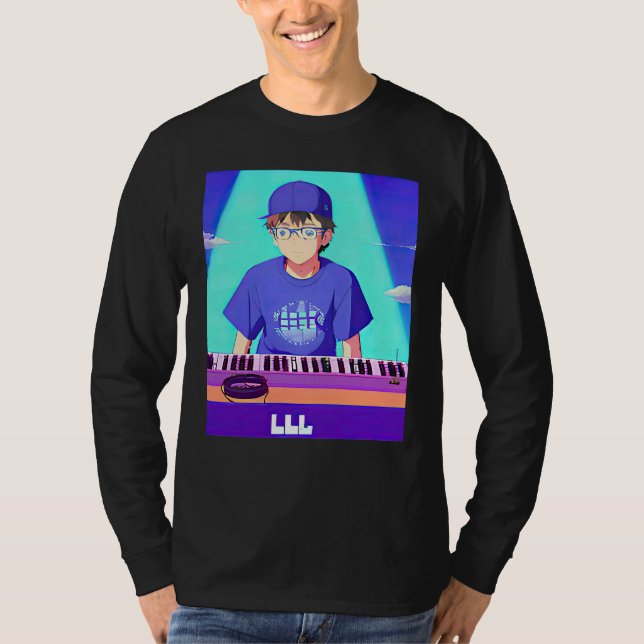 Lo fi hip hop chillhop chill beats lofi aesthetics t shirt (Framsida)