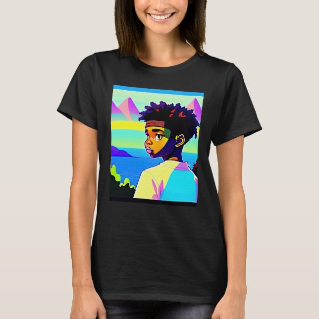 Lo fi hip hop chillhop chill beats lofi aesthetics t shirt (Framsida)