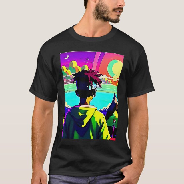 Lo fi hip hop chillhop chill beats lofi aesthetics t shirt (Framsida)