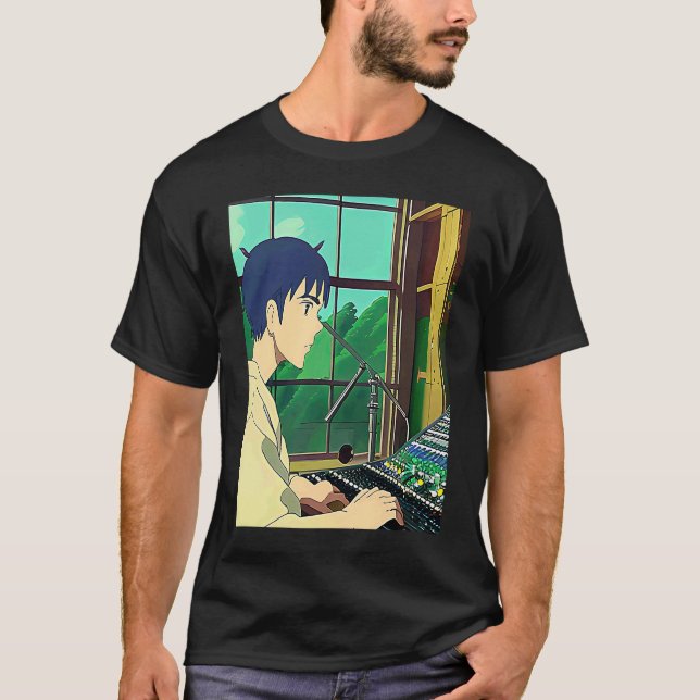 Lo fi hip hop chillhop chill beats lofi aesthetics t shirt (Framsida)