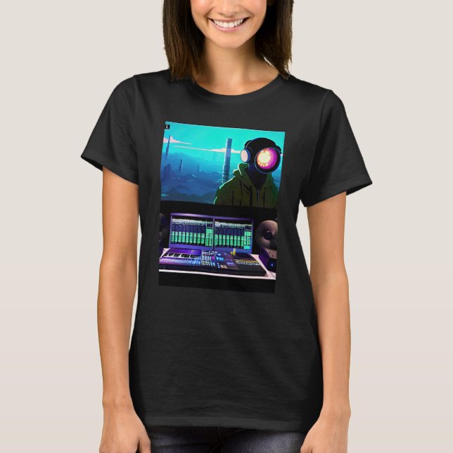 Lo fi hip hop chillhop chill beats lofi aesthetics t shirt (Framsida)
