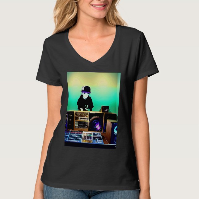 Lo fi hip hop chillhop chill beats lofi aesthetics t shirt (Framsida)