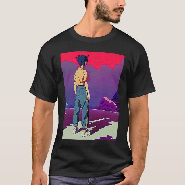 Lo fi hip hop chillhop chill beats lofi aesthetics t shirt (Framsida)