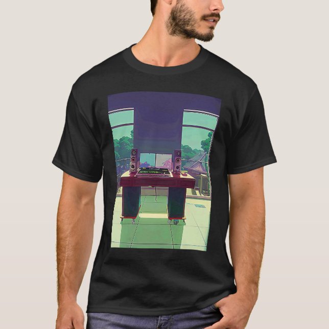 Lo fi hip hop chillhop chill beats lofi aesthetics t shirt (Framsida)